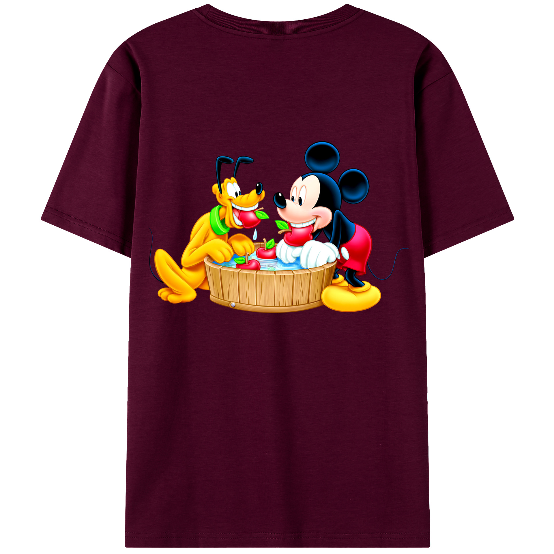 （画像用） ミッキーマウス Mickey Mouse レディース半袖Tシャツ(バックプリント)